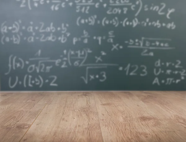 Mathematical formula on chalkboard