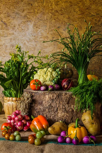 Still life  Vegetables, Herbs and Fruits.