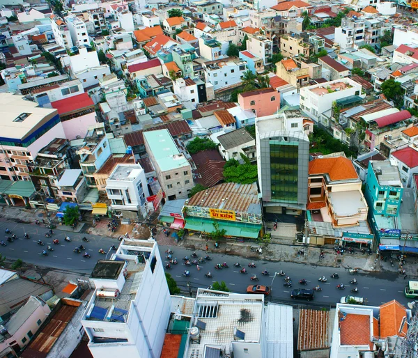 Ho Chi Minh city view, dense urban