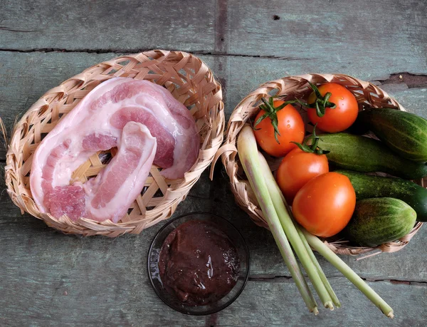 Vietnamese food, shrimp paste cook with pork