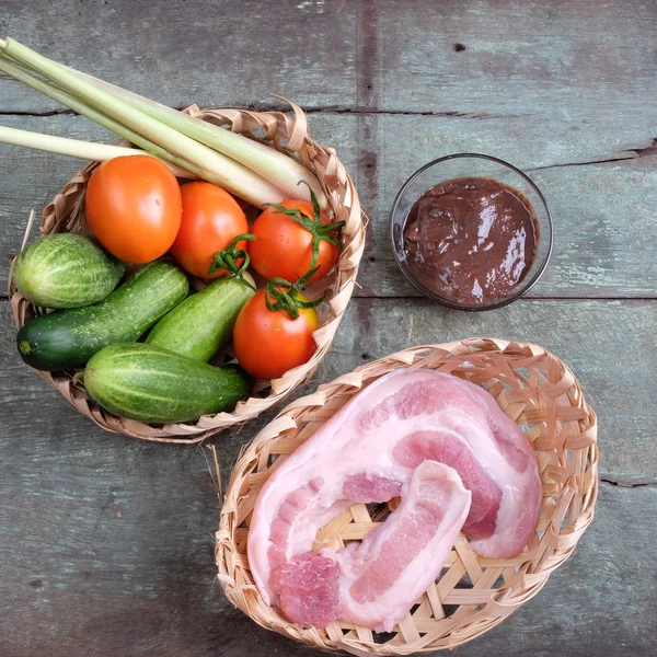 Vietnamese food, shrimp paste cook with pork