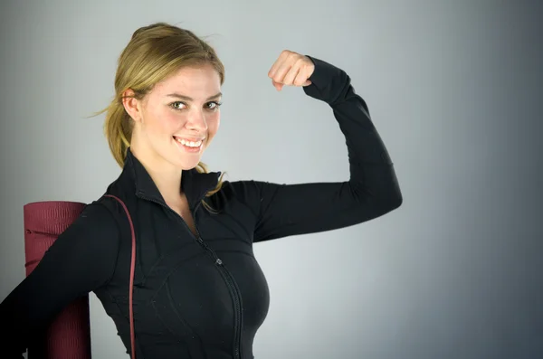 Woman with arm curl