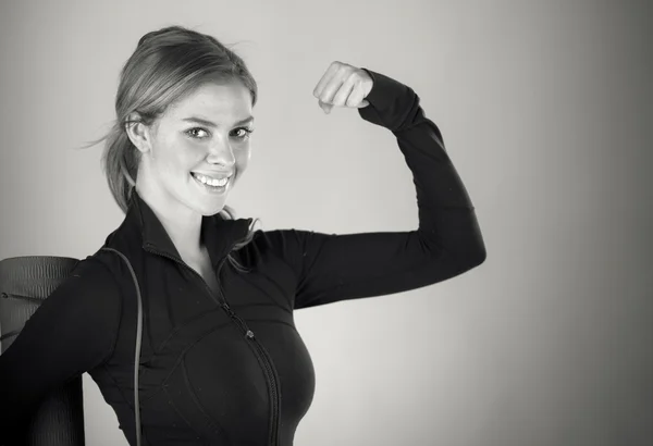 Woman with arm curl