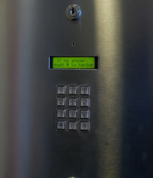 Full frame of a digital door code lock