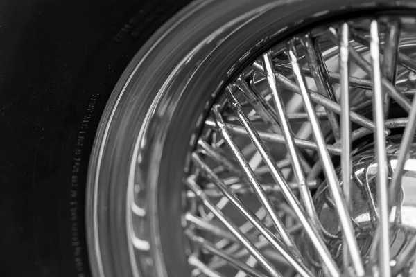 Vintage chrome car wheel