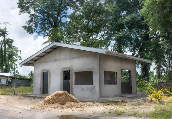 Building under construction in forest