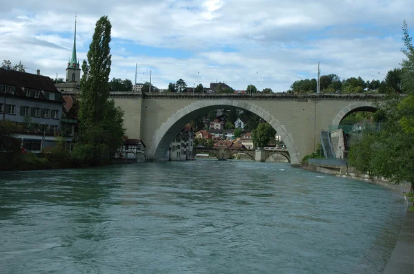 Bridge and buildings at Aare river in Bern, Switzerland