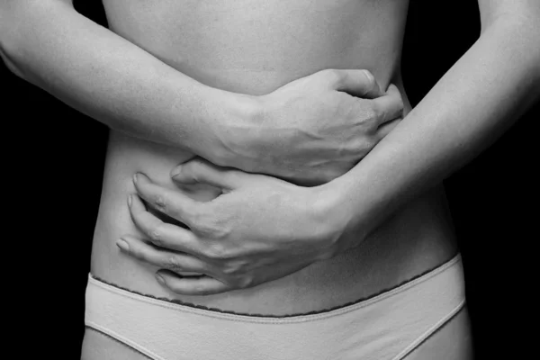 Pain in female abdomen