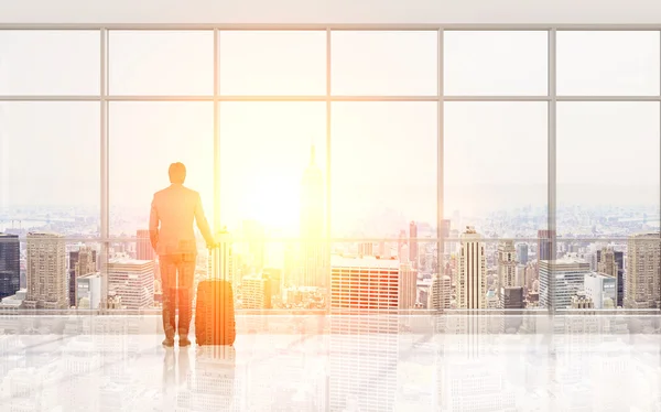 Businessman with luggage