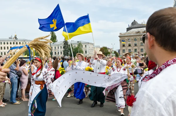 Peaceful parade of the Ukrainian embroideries