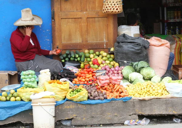 Sierra Woman Selling Vegetables on the Street