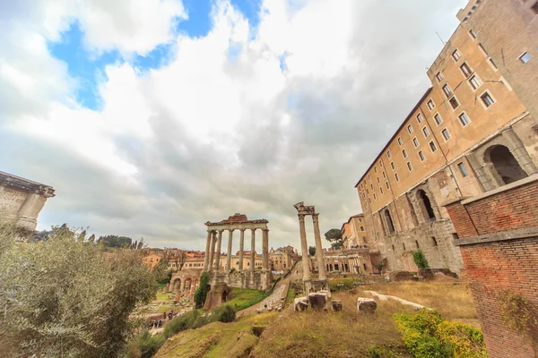 ROME - January 6: The arches and ruins of the Roman Forum 6, 2016 in Rome, Italy.