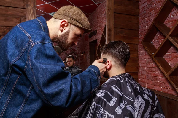 Cleaning head Barbershop. Cleaning head barber\'s. Barber washing head client. Hairdressers wash head to the client.