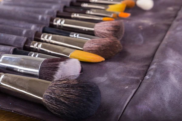 Tools make-up artist. Brushes for makeup