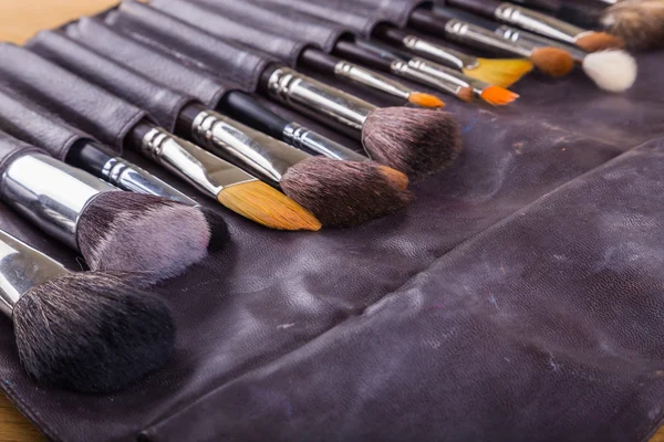 Tools make-up artist. Brushes for makeup
