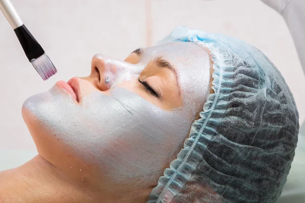 Facial treatment in spa salon