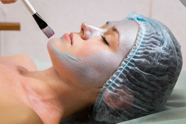 Facial treatment in spa salon