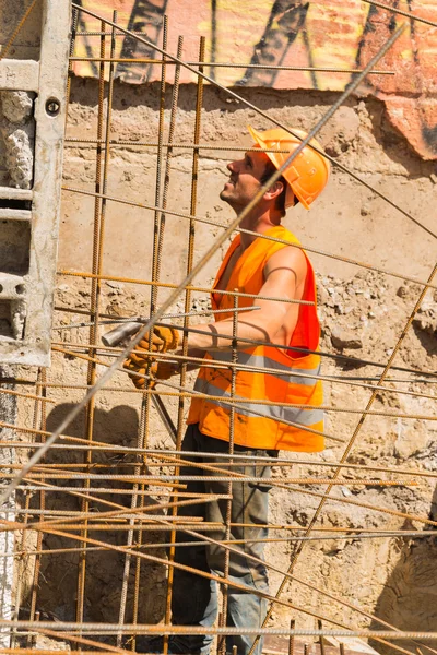 VINNITSA, UKRAINE - June 19, 2015: Construction work with monolithic structure