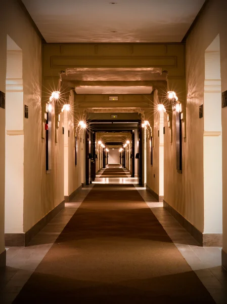 Empty hotel corridor