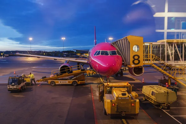 WizzAir airplane on the tarmac