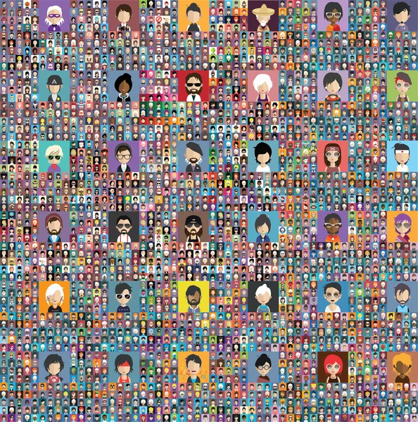 Set of people avatar icons