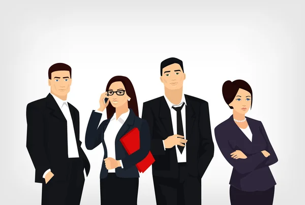 Young business people. Vector flat illustration