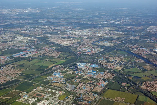 Aerial view that can see city and highway, china