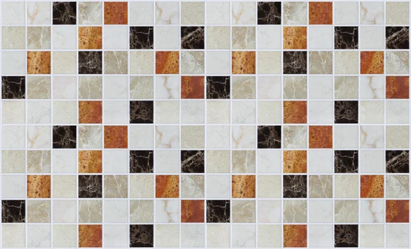 Small marble square tiles with color effects