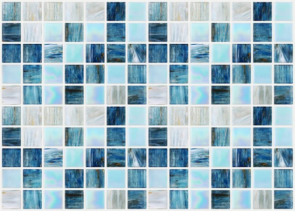 Blue square tiles with various effects marble