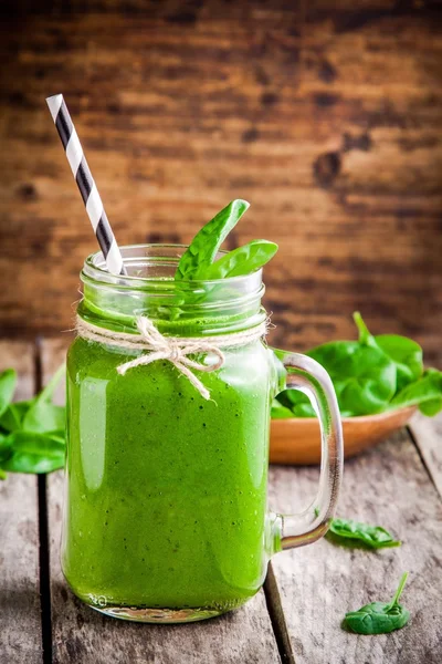 Healthy green spinach smoothie