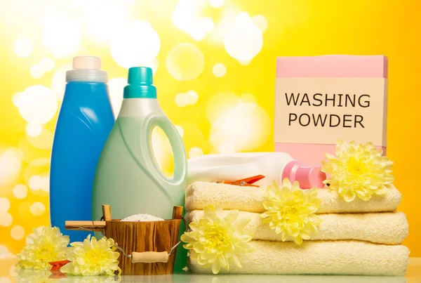 Washing powder and towels