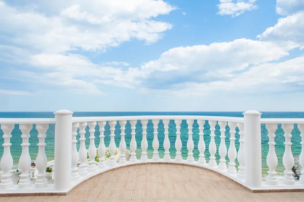 Balcony view on the sea shore