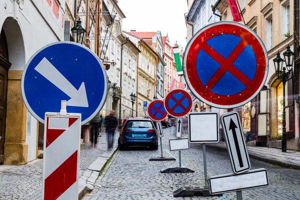 Road signs in Prague