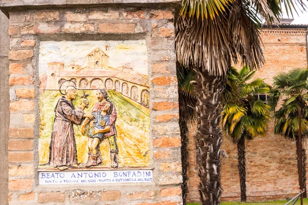 Fresco dedicated to Catholic Blessed on the walls of a church