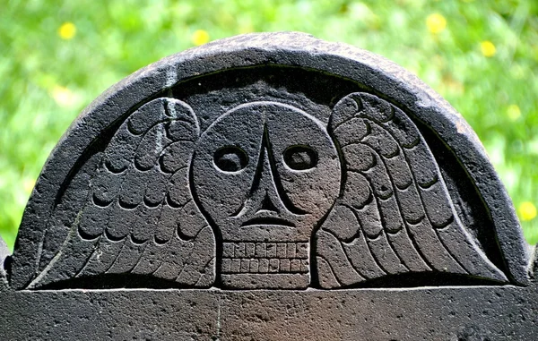NYC: Winged Skull on 18th Century Tombstone