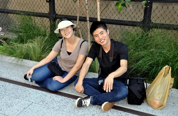 NYC:  Asian Couple at High Line Park
