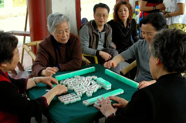 Chengdu, China: Women Playing Mahjong