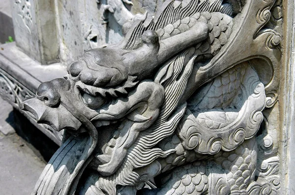 Chengdu, China: Dragon Bas Relief at Qing Yang Palace