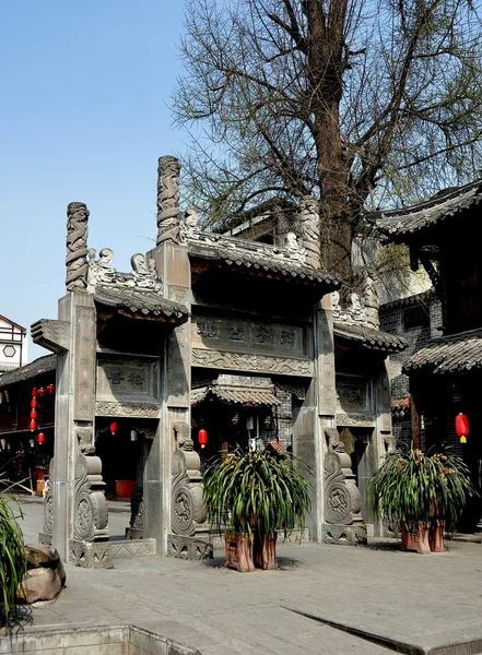 Jie Zi Ancient Town, China: Ceremonial Entry Gate