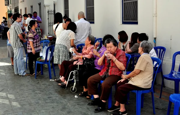 Bangkok, thailand: Elderly Women at Thai Temple