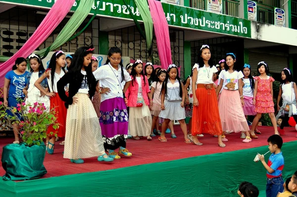 Chiang Mai,, Thailand: Children Performing Onstage