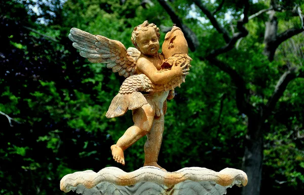 Newport, RI: Cupid Statue at Rosecliff Mansion