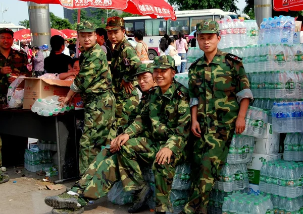 Pengzhou, China: Chinese Soldiers