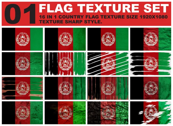 Afghanistan Flag texture set resolution 1920x1080 pixel 16 in 1