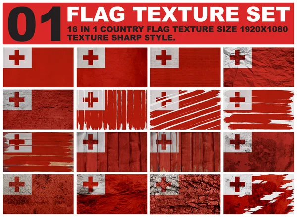 Tonga Flag texture set resolution 1920x1080 pixel 16 in 1