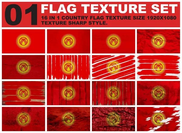 Kyrgyzstan Flag texture set resolution 1920x1080 pixel 16 in 1