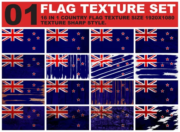 New Zealand  Flag texture set resolution 1920x1080 pixel 16 in 1