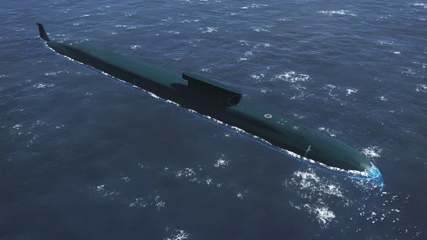 Russian Borei class submarine aerial view