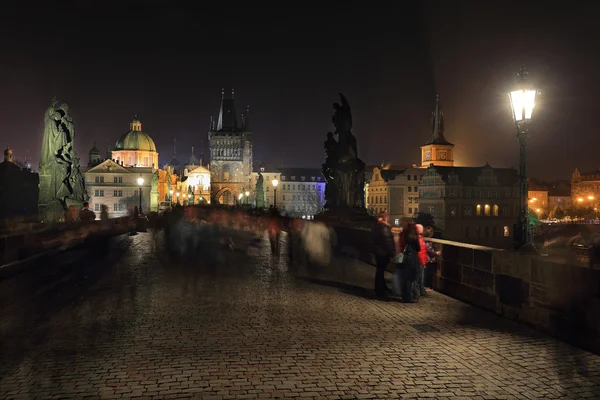 Night romantic Prague City, Czech republic