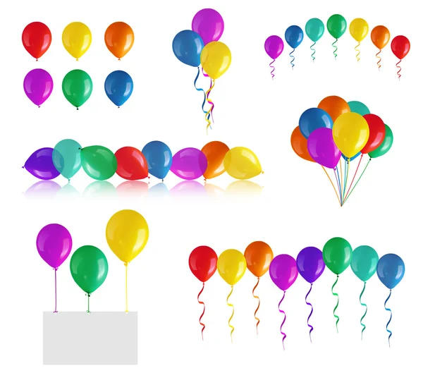 Set of children\'s party balloons isolated on white